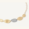 18K Yellow Gold "Halfie" Petal Necklace With Diamonds - CB2592 B YW Q6-Marco Bicego-Renee Taylor Gallery