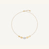 18K Yellow Gold "Halfie" Petal Necklace With Diamonds - CB2592 B YW Q6-Marco Bicego-Renee Taylor Gallery