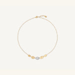 18K Yellow Gold "Halfie" Petal Necklace With Diamonds - CB2592 B YW Q6-Marco Bicego-Renee Taylor Gallery
