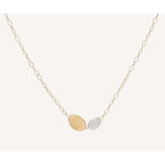 18K Yellow & White Gold Mini-Petal & Diamond Pendant Necklace - CB2591 B YW Q6-Marco Bicego-Renee Taylor Gallery