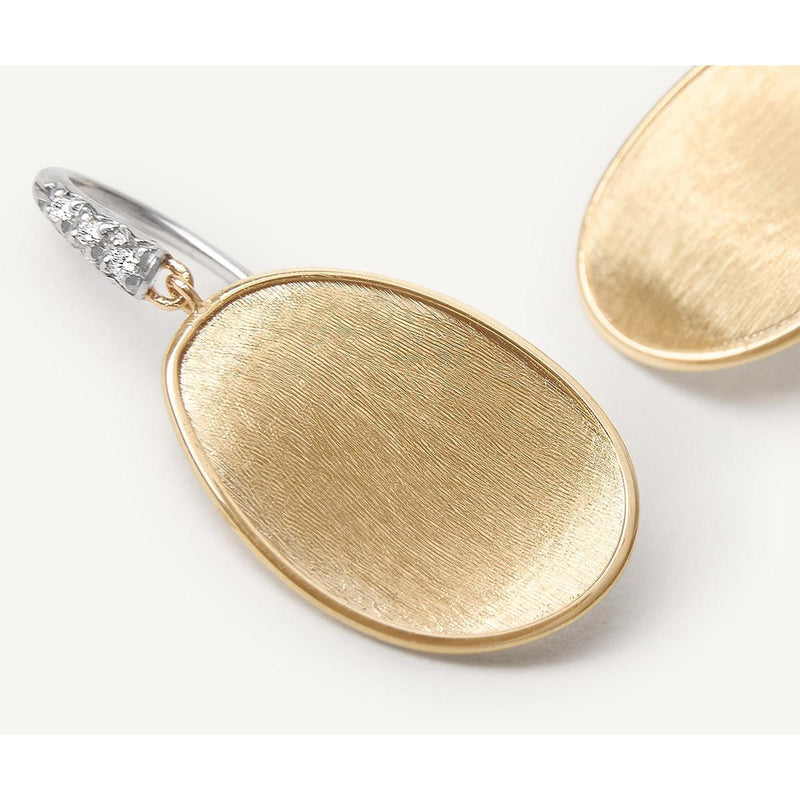 18K Lunaria Yellow Gold Petal Drop Earrings With Diamonds, Small - OB1342 A B YW Q6-Marco Bicego-Renee Taylor Gallery