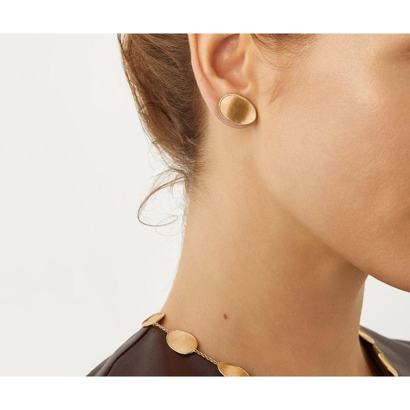 18K Lunaria Small Petal Stud Earrings - OB1342 Y 02-Marco Bicego-Renee Taylor Gallery