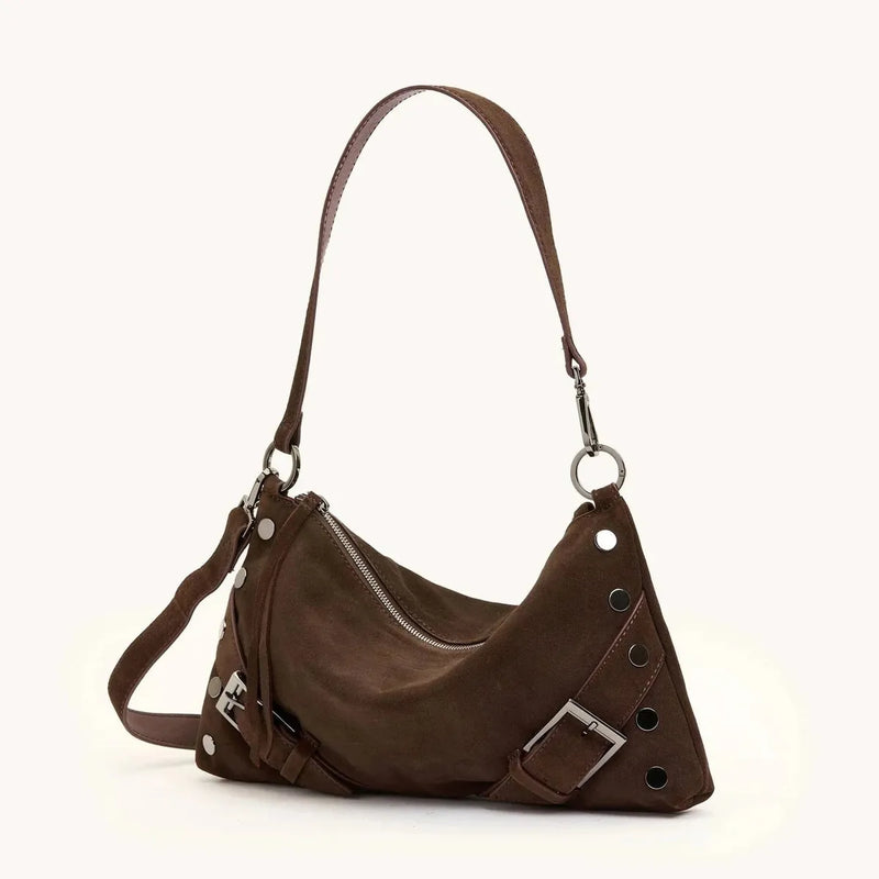 KYLE MED - Belted Suede/Gunmetal-Hammitt-Renee Taylor Gallery