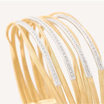 18K Marrakech Yellow Gold 9-Strand Bangle with Diamond Bars - SG41 B YW M5-Marco Bicego-Renee Taylor Gallery