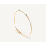 18K Yellow & White Gold Twisted Coil Bracelet With Diamonds - SG337 B YW M5-Marco Bicego-Renee Taylor Gallery