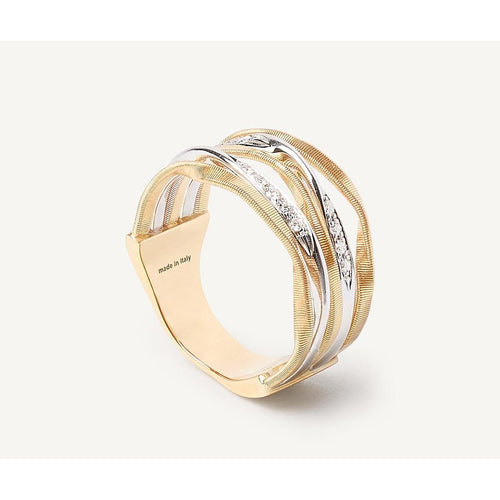 18K Marrakech Onde Multi Strand Diamond Ring - AG349 B YW M5-Marco Bicego-Renee Taylor Gallery