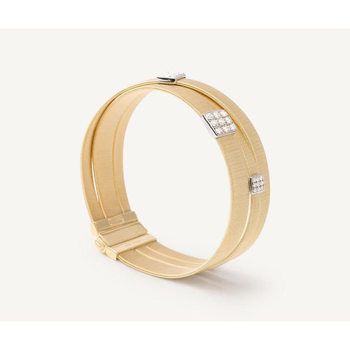 18K Masai Crossover Diamond Bracelet - BG733 B1 YW M5-Marco Bicego-Renee Taylor Gallery