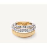 18K Yellow Gold 4-Strand Coil Ring with 2 Diamond Pavé Bands - AG363 B1 YW M5-Marco Bicego-Renee Taylor Gallery