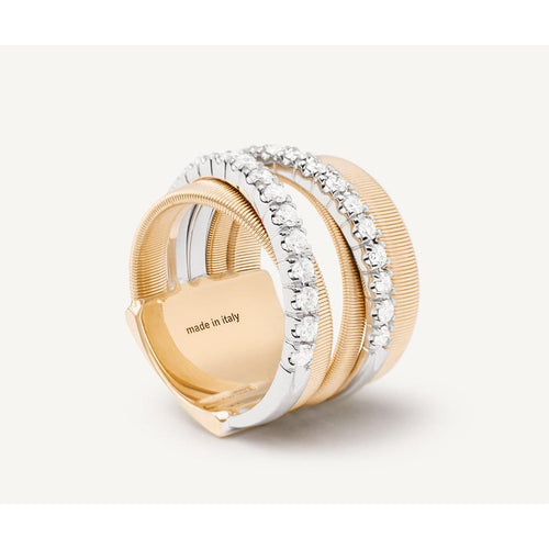 18K Masai Five Row Ring - AG331 B YW-Marco Bicego-Renee Taylor Gallery