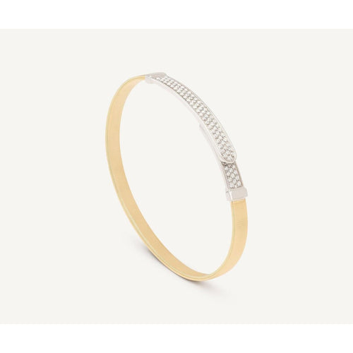 18K Yellow Gold Coil and Diamond Pavé Bangle Bracelet, Thin - SG43 B1 YW M5-Marco Bicego-Renee Taylor Gallery