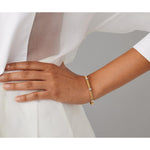 18K Yellow Gold Masai Stackable Bracelet w/ 3 Diamonds Pavé Stations - BG731 B3 YW M5-Marco Bicego-Renee Taylor Gallery