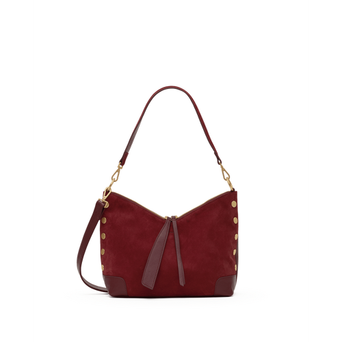 GRACE MED - Cherrywood Suede/Brushed Gold