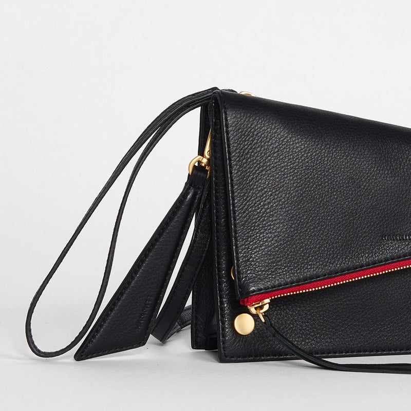 CURTIS - Black/Brushed Gold Red Zip-Hammitt-Renee Taylor Gallery
