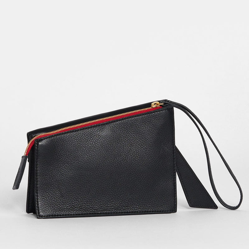 CURTIS - Black/Brushed Gold Red Zip-Hammitt-Renee Taylor Gallery