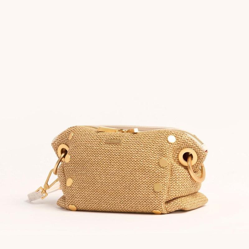 DANIEL CROSSBODY CLUTCH SML - Calla Lily White Raffia/Brushed Gold-Hammitt-Renee Taylor Gallery