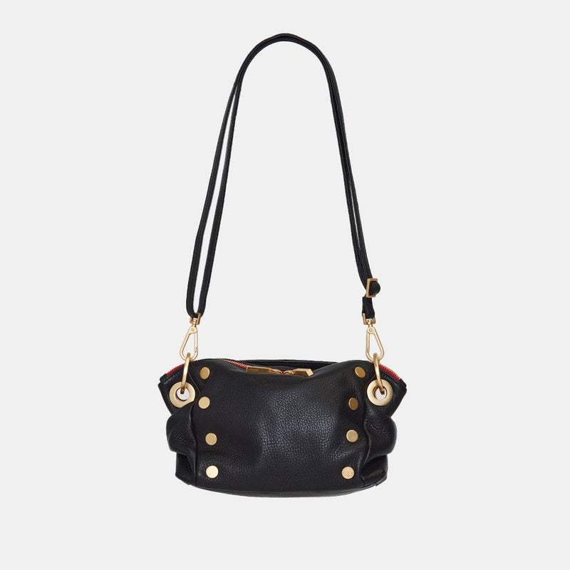 DANIEL CROSSBODY CLUTCH SML - Black/Brushed Gold Red Zip-Hammitt-Renee Taylor Gallery