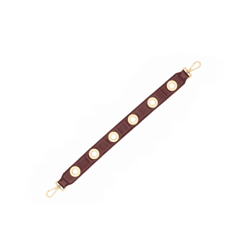 GROMMET SHORT STRAP - Cherrywood Pebble/Brushed Gold