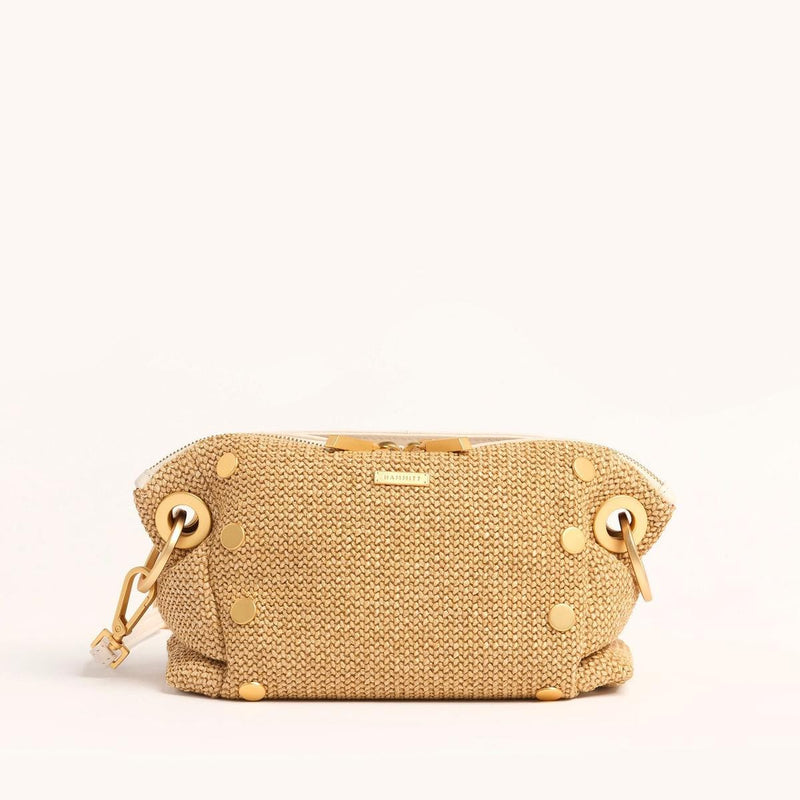 DANIEL CROSSBODY CLUTCH SML - Calla Lily White Raffia/Brushed Gold-Hammitt-Renee Taylor Gallery