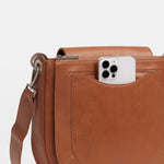 KAYCE SADDLE LRG - Black/Brushed Gold/Red Zip-Hammitt-Renee Taylor Gallery