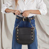 KAYCE SADDLE LRG - Black/Brushed Gold/Red Zip-Hammitt-Renee Taylor Gallery