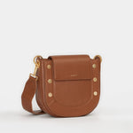 Kayce Medium Saddle Bag - Kayce Mahogany Pebble BG-Hammitt-Renee Taylor Gallery