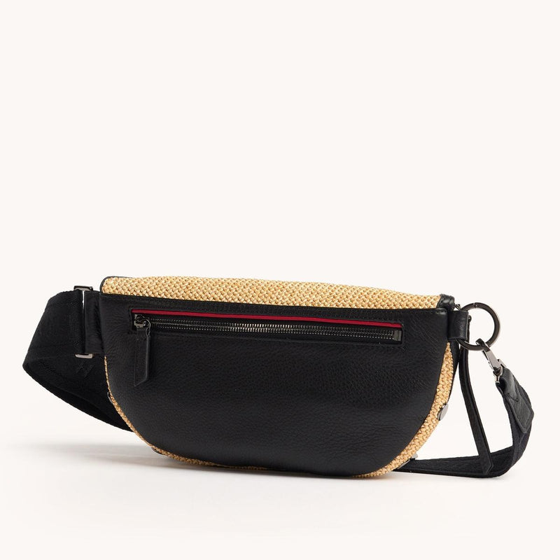 CHARLES CROSSBODY MED - Chaparral Raffia/Gunmetal-Hammitt-Renee Taylor Gallery