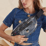 CHARLES CROSSBODY MED - Clear Black/Gunmetal-Hammitt-Renee Taylor Gallery