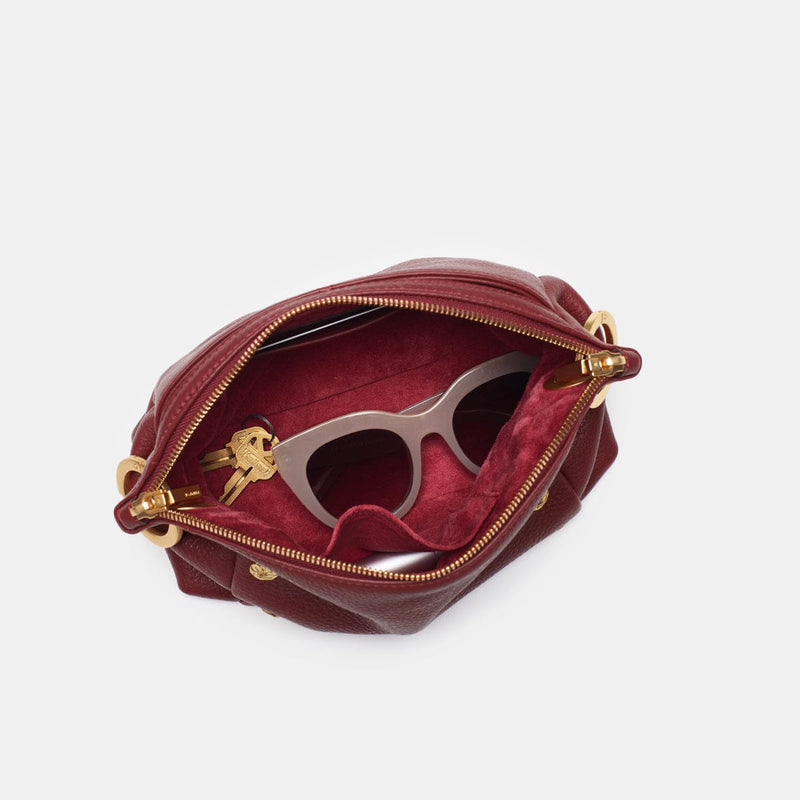 DANIEL CROSSBODY CLUTCH SML - Pomodoro Red/Brushed Gold Hammered-Hammitt-Renee Taylor Gallery