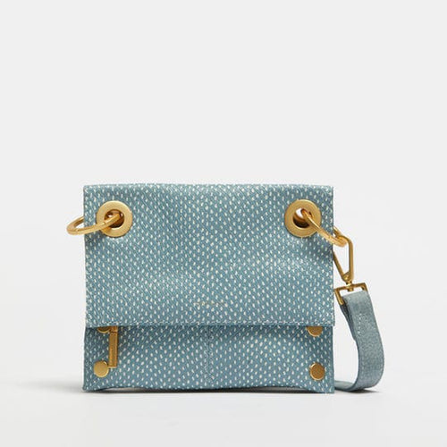 MONTANA REV SML - Reversible/Bay Blue Snake/Brushed Gold-Hammitt-Renee Taylor Gallery