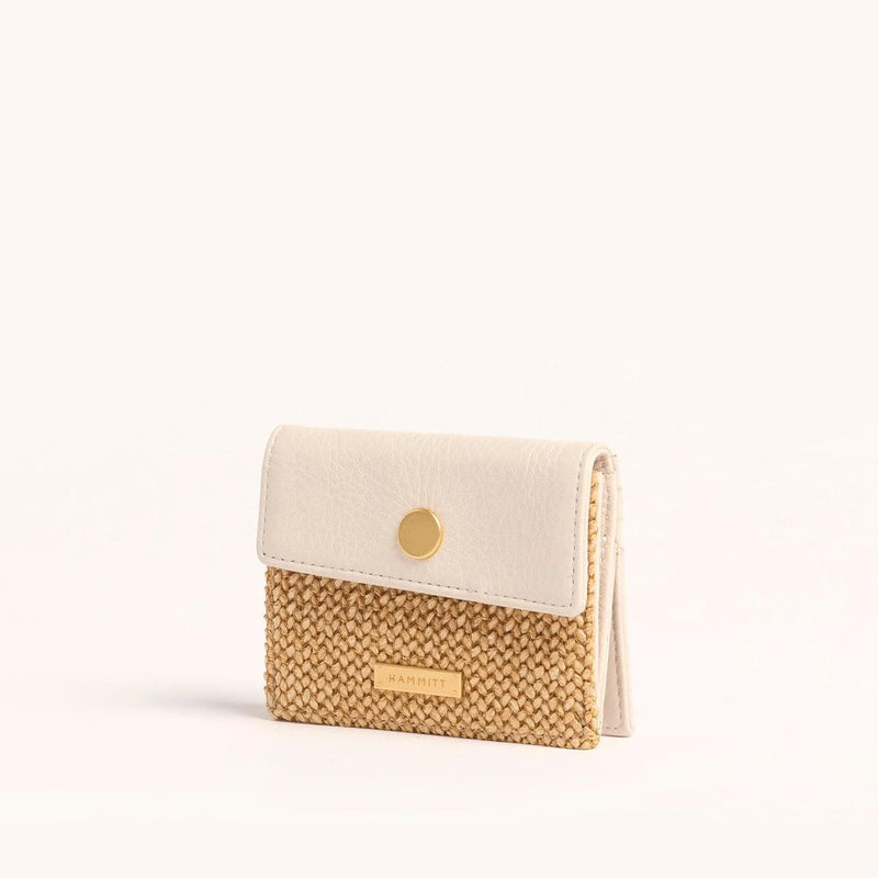 MONTANA POCKET - Calla Lily White Raffia/Brushed Gold-Hammitt-Renee Taylor Gallery