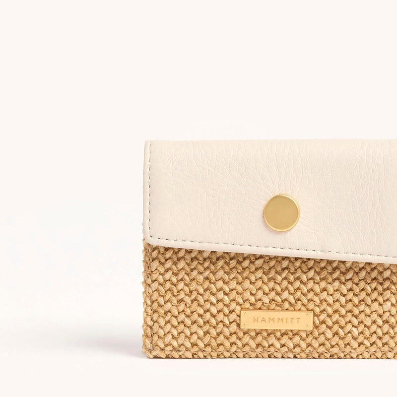 MONTANA POCKET - Calla Lily White Raffia/Brushed Gold-Hammitt-Renee Taylor Gallery