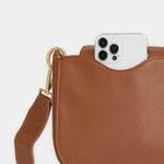 Kayce Medium Saddle Bag - Kayce Mahogany Pebble BG-Hammitt-Renee Taylor Gallery