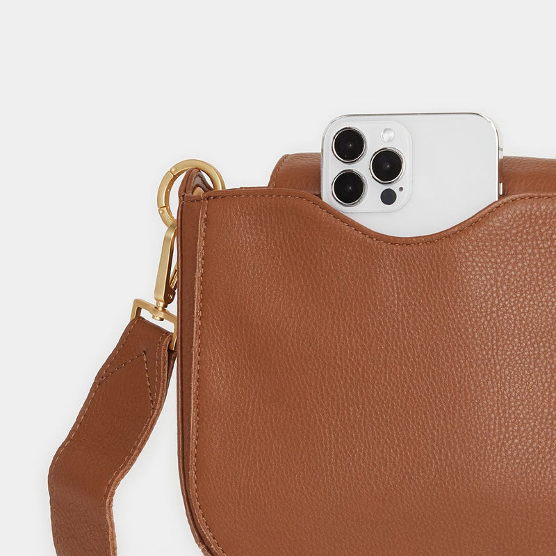 Kayce Medium Saddle Bag - Kayce Mahogany Pebble BG-Hammitt-Renee Taylor Gallery