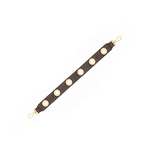 GROMMET SHORT STRAP - Espresso Pebble/Brushed Gold