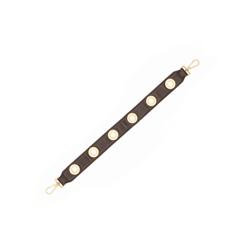 GROMMET SHORT STRAP - Espresso Pebble/Brushed Gold