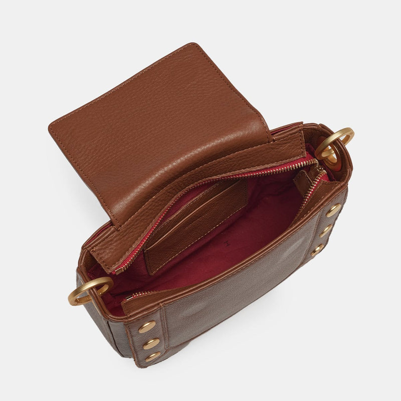 Kayce Medium Saddle Bag - Kayce Mahogany Pebble BG-Hammitt-Renee Taylor Gallery