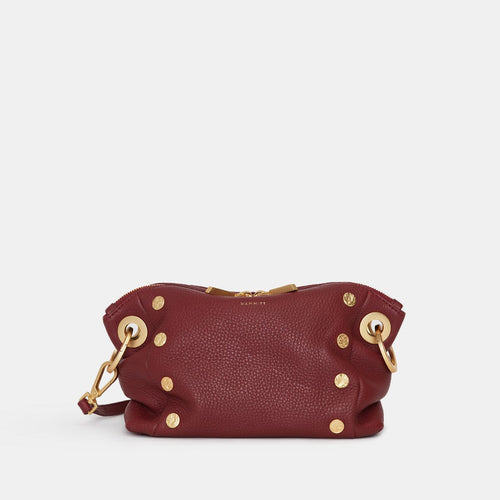 DANIEL CROSSBODY CLUTCH SML - Pomodoro Red/Brushed Gold Hammered-Hammitt-Renee Taylor Gallery