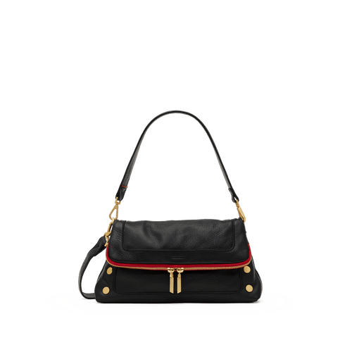 BEVERLY MED - Black/Brushed Gold Red Zip-Hammitt-Renee Taylor Gallery