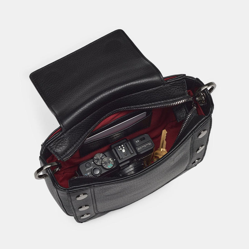 KAYCE SADDLE MED - Black/Gunmetal-Hammitt-Renee Taylor Gallery