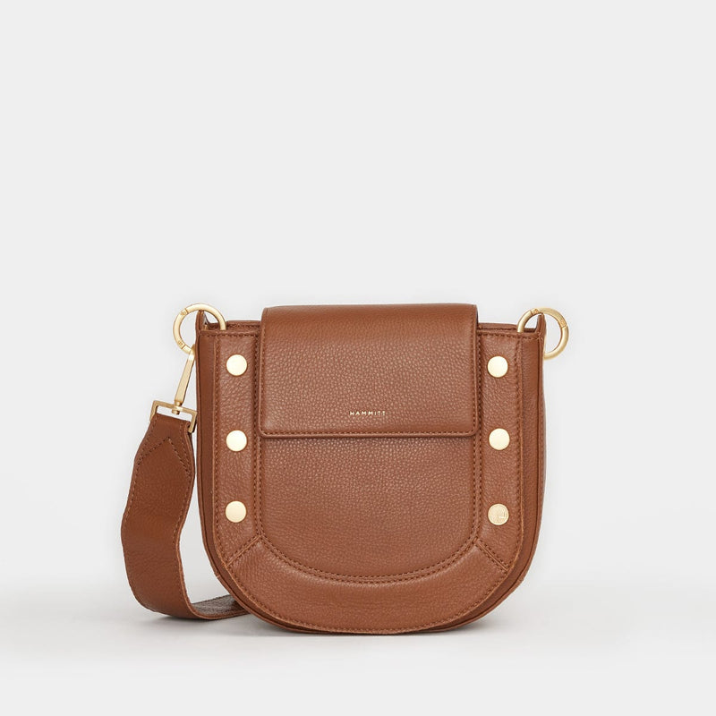 Kayce Medium Saddle Bag - Kayce Mahogany Pebble BG-Hammitt-Renee Taylor Gallery