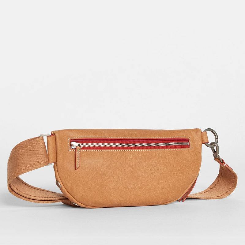 CHARLES CROSSBODY - Croissant Tan/Brushed Silver-Hammitt-Renee Taylor Gallery