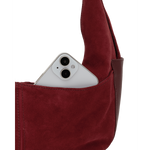 TOM ZIP MED - Cherrywood Suede/Brushed Gold