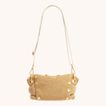 DANIEL CROSSBODY CLUTCH SML - Calla Lily White Raffia/Brushed Gold-Hammitt-Renee Taylor Gallery