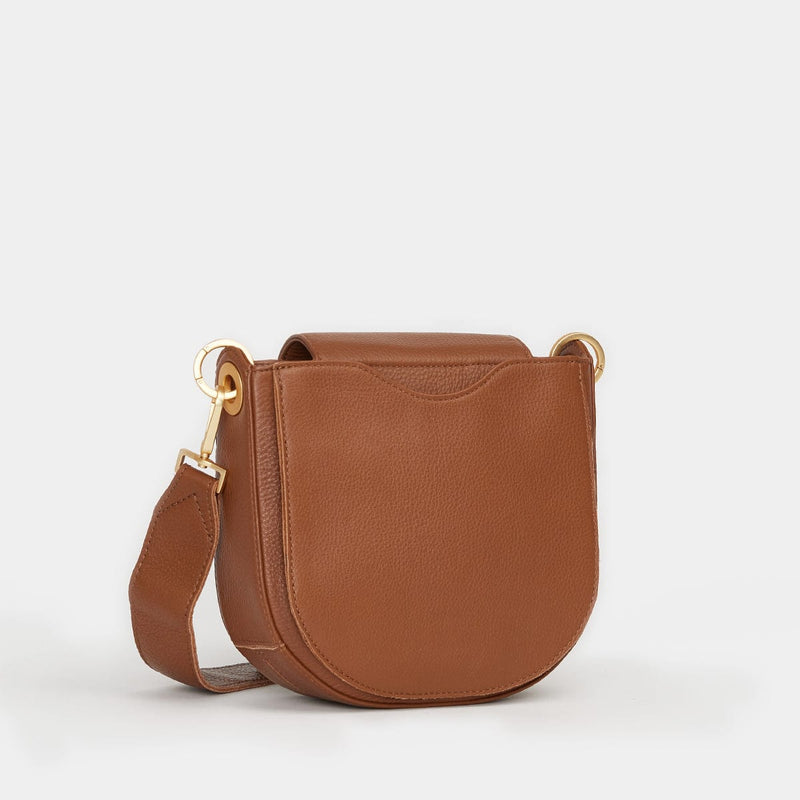 Kayce Medium Saddle Bag - Kayce Mahogany Pebble BG-Hammitt-Renee Taylor Gallery