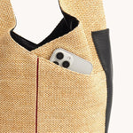 TOM ZIP - Chaparral Raffia/Gunmetal-Hammitt-Renee Taylor Gallery