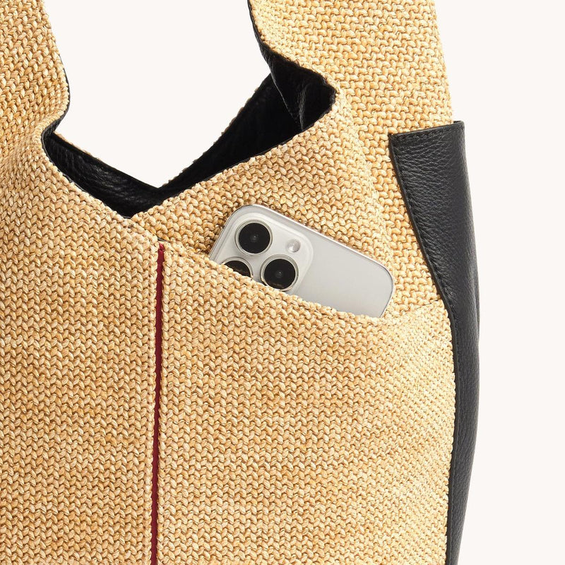 TOM ZIP - Chaparral Raffia/Gunmetal-Hammitt-Renee Taylor Gallery