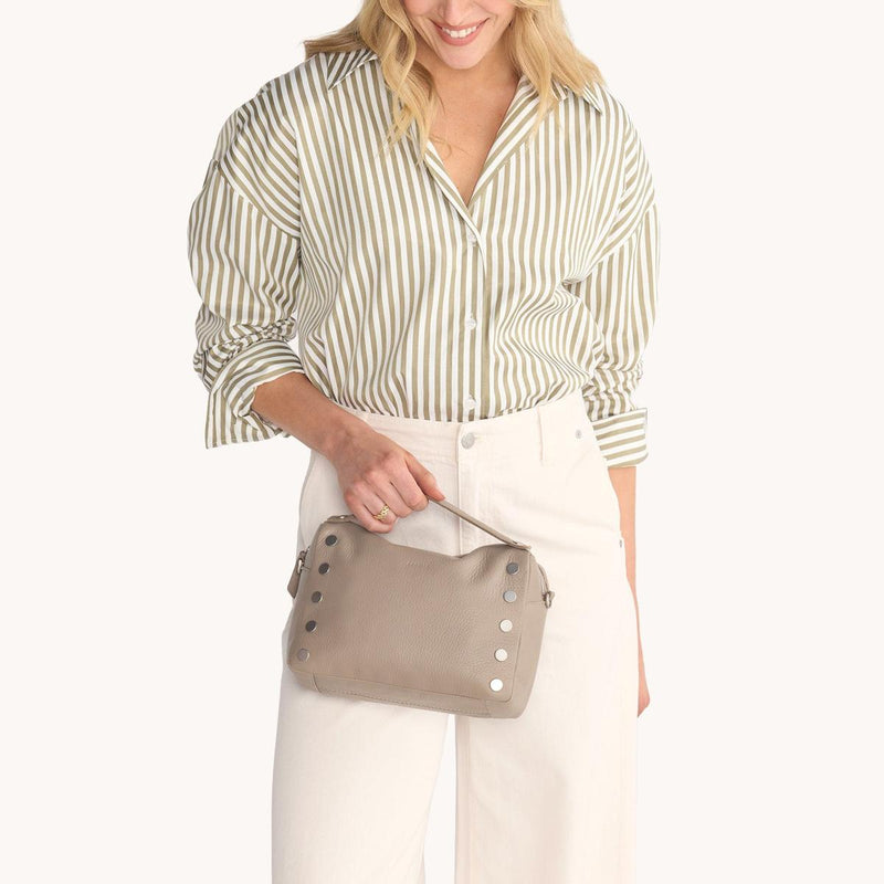 EVAN CROSSBODY MED - Pewter Pebble/Brushed Silver-Hammitt-Renee Taylor Gallery