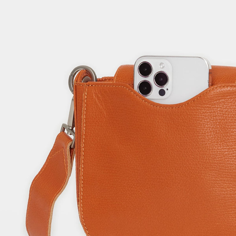KAYCE SADDLE MED - Candlelight Orange/Brushed Silver-Hammitt-Renee Taylor Gallery