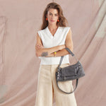 VIP SATCHEL - Skyline Snake/Brushed Silver-Hammitt-Renee Taylor Gallery