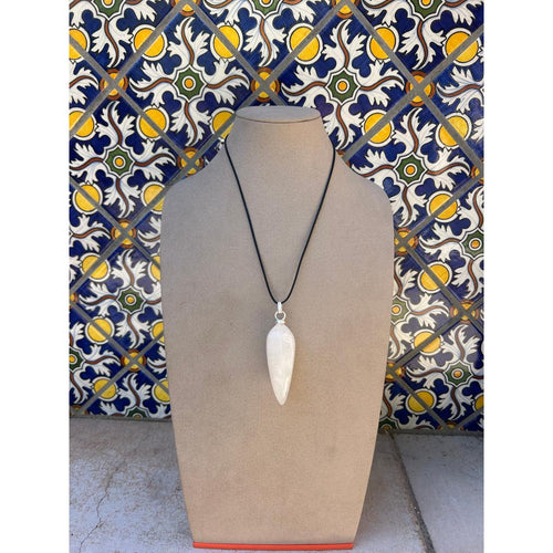 Moonstone Pendant on Leather Chord-Carol Kahn-Renee Taylor Gallery